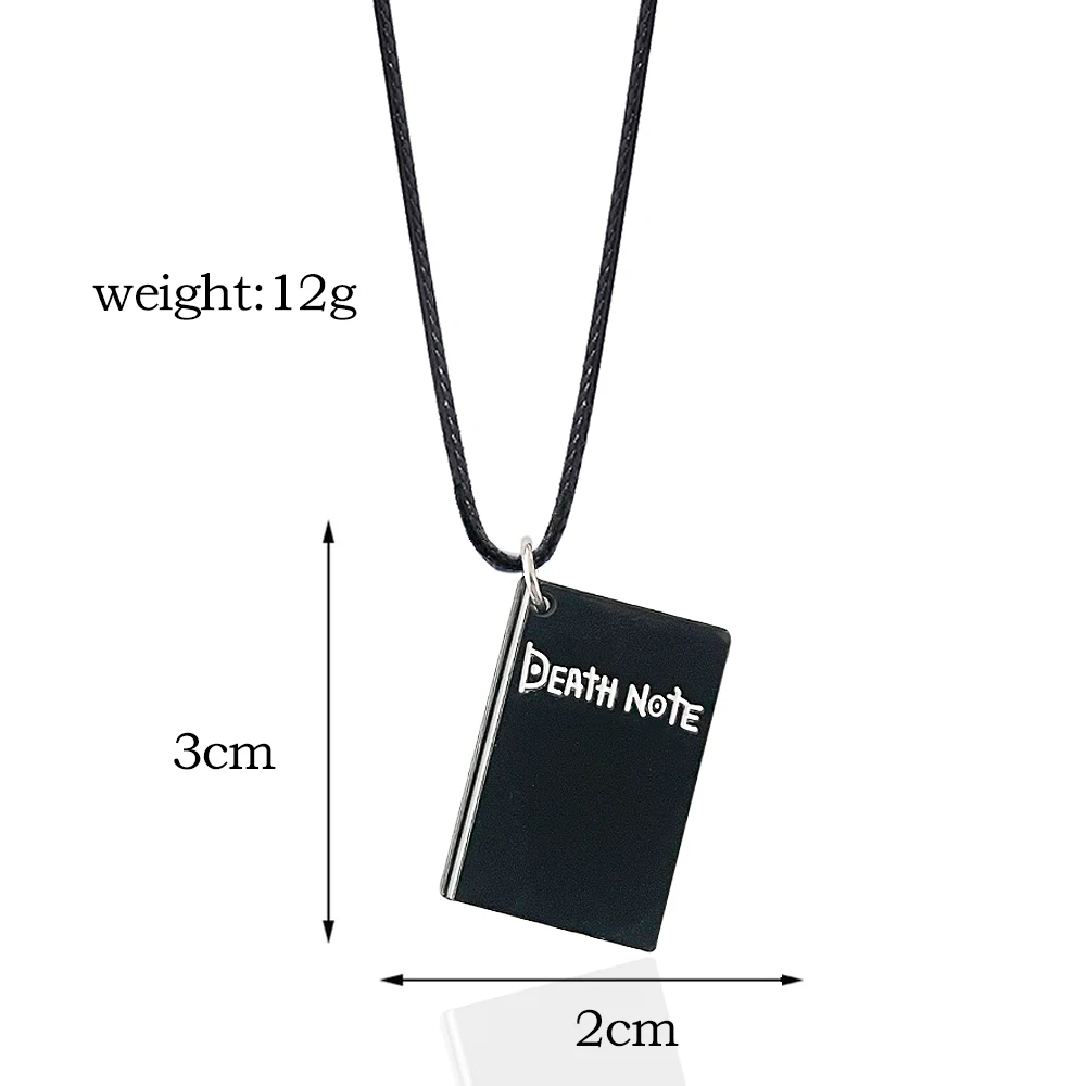 Anime Death Note Black Book Pendant Necklace Yagami Light Cosplay Necklace for Women Men Jewelry Accessories Gift images - 6