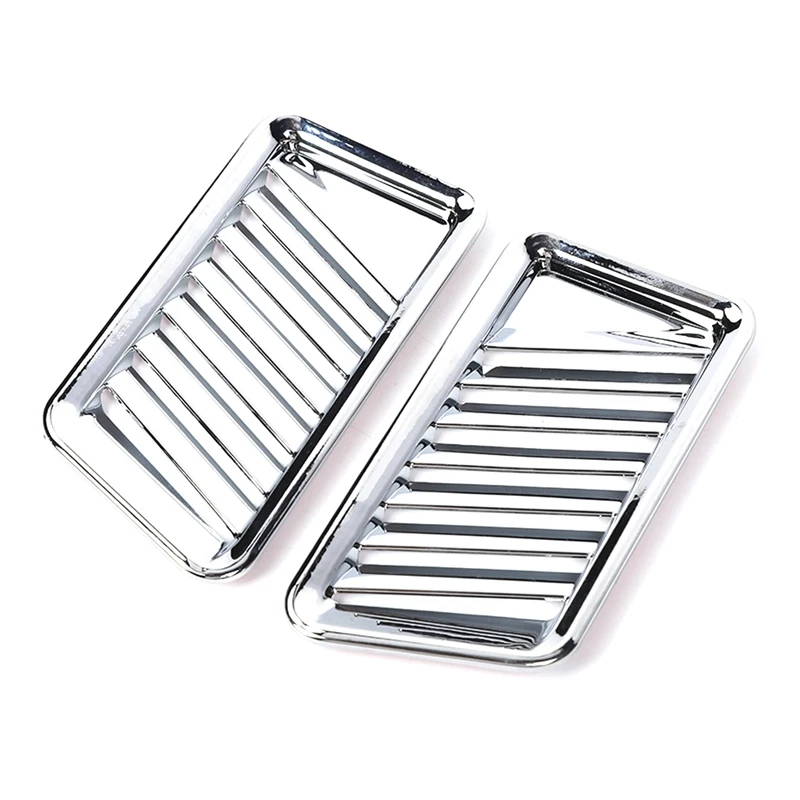 

Center Console Sides Exhaust Port Decoration Cover Stickers For Ford F150 2021 2022 Interior Accessories,Silver