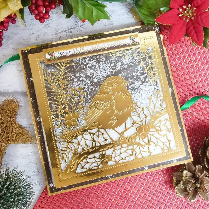 Штампы рождественские милые голуби ангел благословения Холли Велли Робин