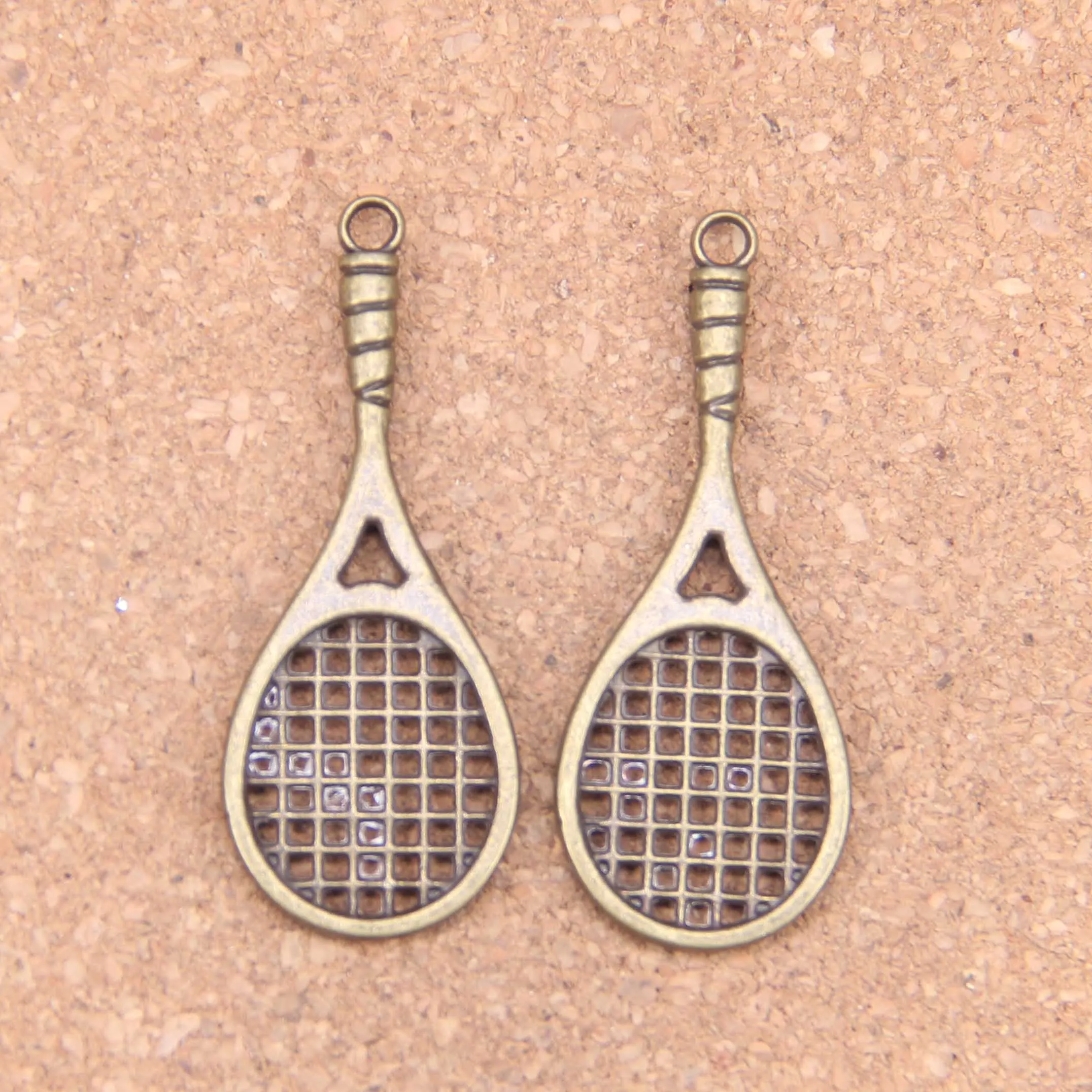 

40pcs Charms tennis racket 48x19mm Antique Pendants,Vintage Bronze Jewelry,DIY for bracelet necklace