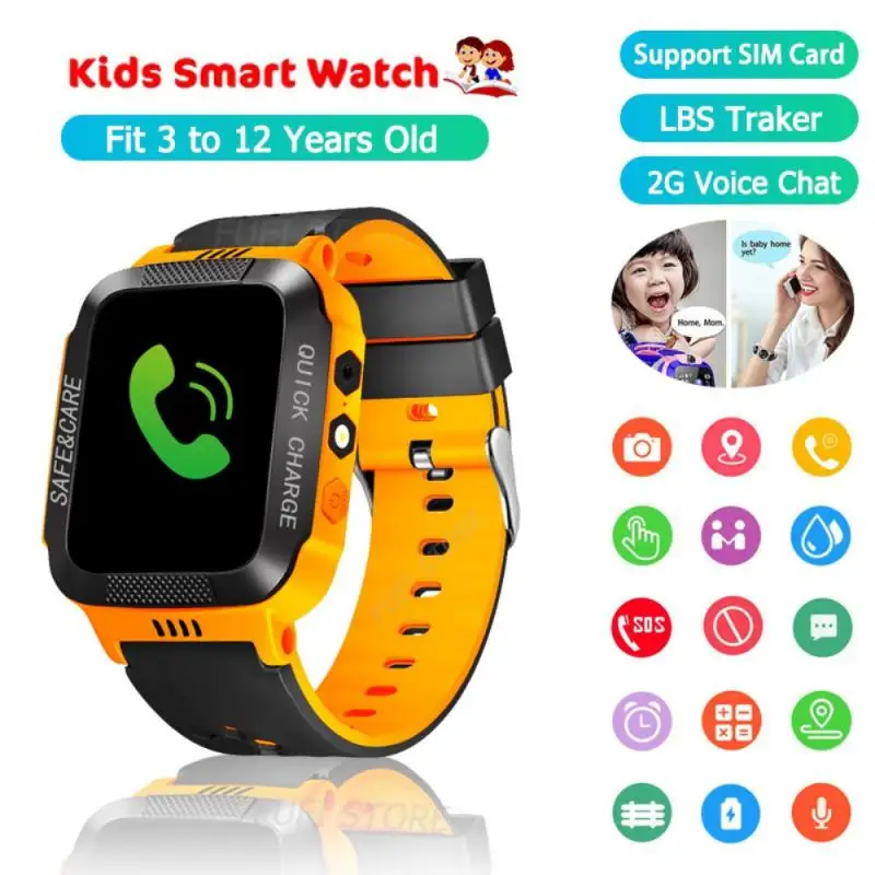 

Children's Digital Smart Watch Touch Screen Waterproof Two-way Dialogue Smart Watch Supports Heart Rate Monitoring GPS Tracker