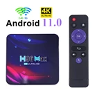 ТВ-приставка Android 11, Bluetooth, Wi-Fi, RK3318, Rockchip, USB 3,0, 4 + 64 ГБ, H96 Max V11