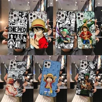 anime comics one piece luffy roronoa zoro phone case for iphone 13 12 11 pro mini xs max 8 7 plus x se 2020 xr cover