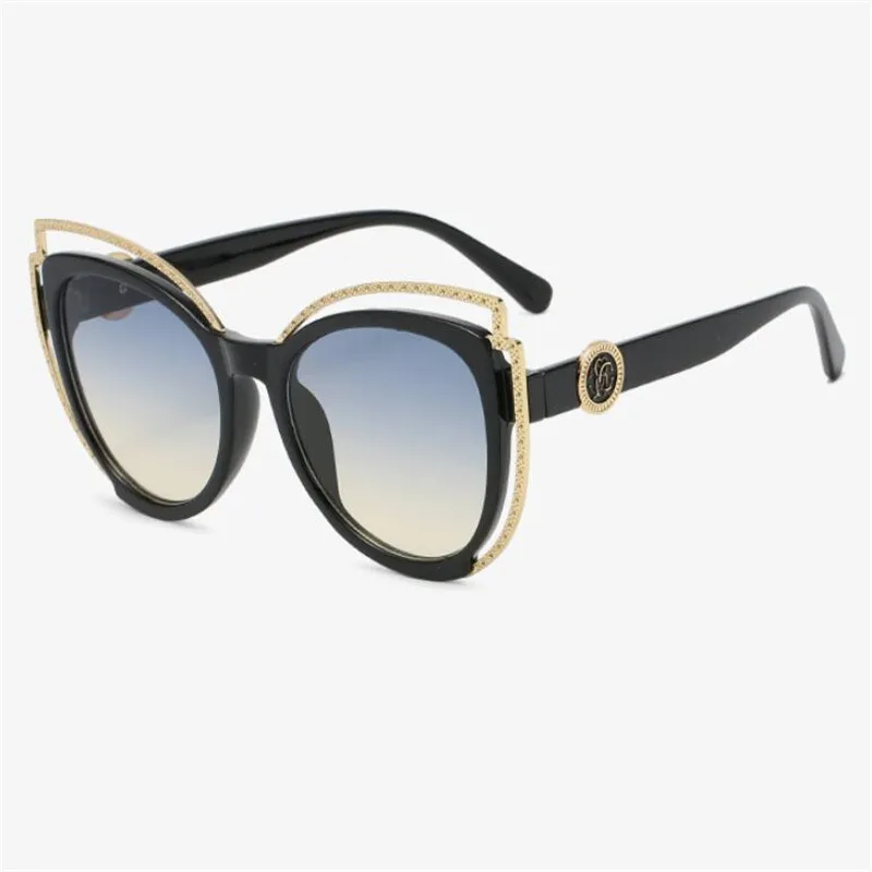 

Классические высококачественные роскошные женские солнцезащитные очки в оправе кошачий глаз, уличные дорожные очки с защитой от излучения и козырьком для вождения, 2022