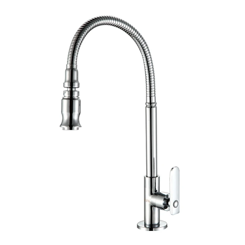 

HOT SALE Kitchen Tap 360° Rotatable Kitchen Tap Flexible Single Cold Tap Chrome Rinsing Shower Swivel Kitchen Tap Brass