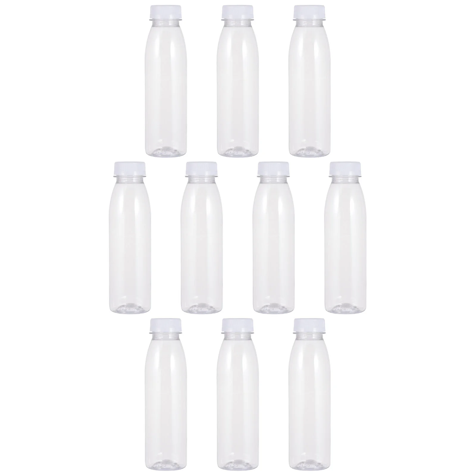 

10 Pcs Juice Bottle Clear Plastic Water Bottles Odorless Milk Practical Sub Drinking Pet 350 Ml Storage Multipurpose Empty