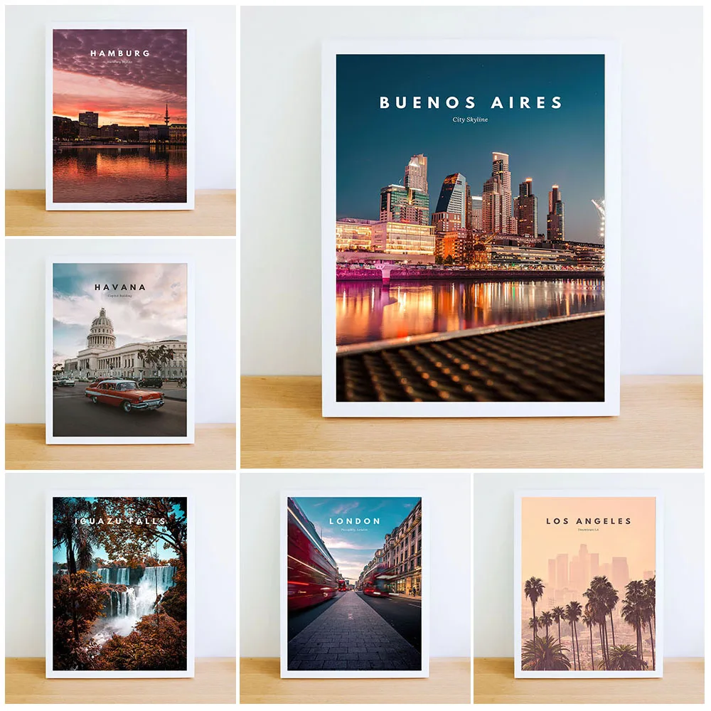 

Торонто, Сингапур, Лос-Анджелес, Лондонский Городской архитектурный пейзаж Фотография на стену Художественная печать Гавана художественны...