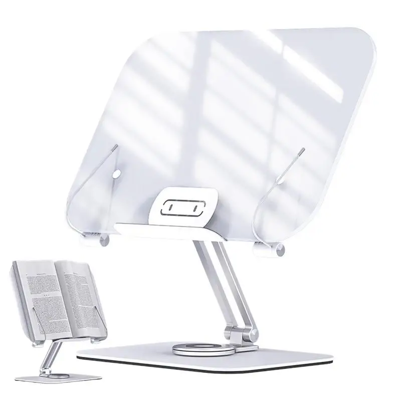 

Reading Stand Book Holder For Reading In Bed Rotatable Book Support With 360 Aluminum Alloy Turntable Portable Solid For