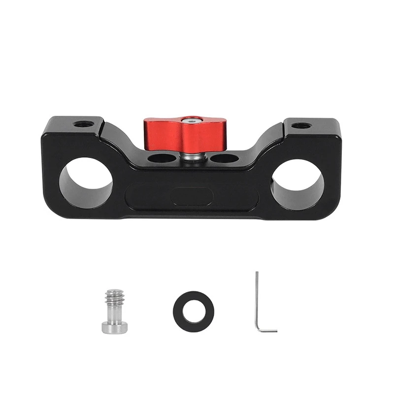 

Фотографический Универсальный 15 мм двойное отверстие зажим для трубок Одиночная ручка блокировка зажим кроличья клетка рельсовый монтажный разъем