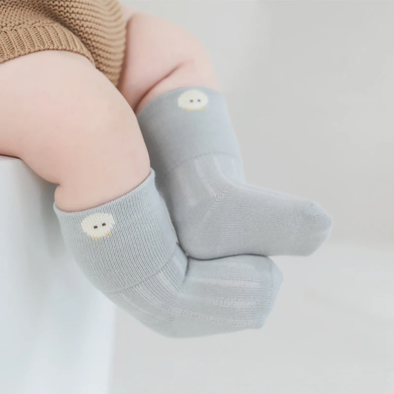 

Cute Newborn Baby Socks Autumn Winter Warm Mid Length Sock Soft Cotton Solid Color Girls Boys Kids