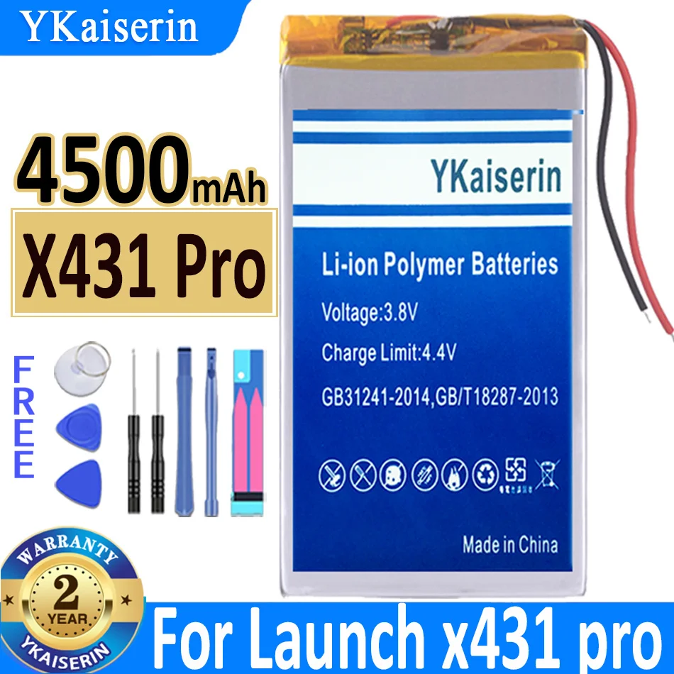 

4500mAh YKaiserin Battery For Launch X431 Pro X431Pro Mini Auto Diagnostic Tool WEXLER.ULTIMA Bateria