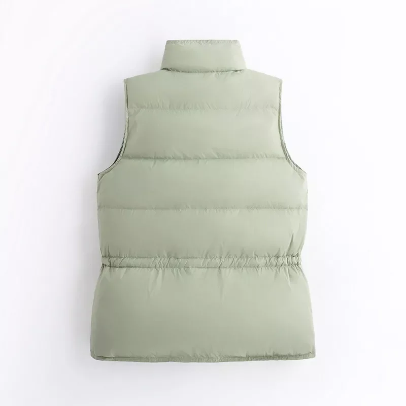 New2022 Waist Ultra Light Women Short Down Vest Windproof Lightweight Warm Waistcoat Female Sleeveless White Duck Down Coat
