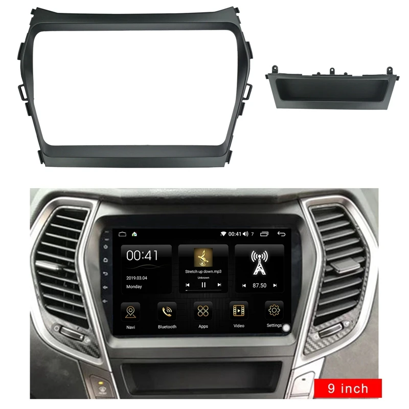 2 Din Автомобильная радиоустановка Fascia Для Hyundai IX45 / SANTA FE 15-18 DVD стерео Рамка адаптер