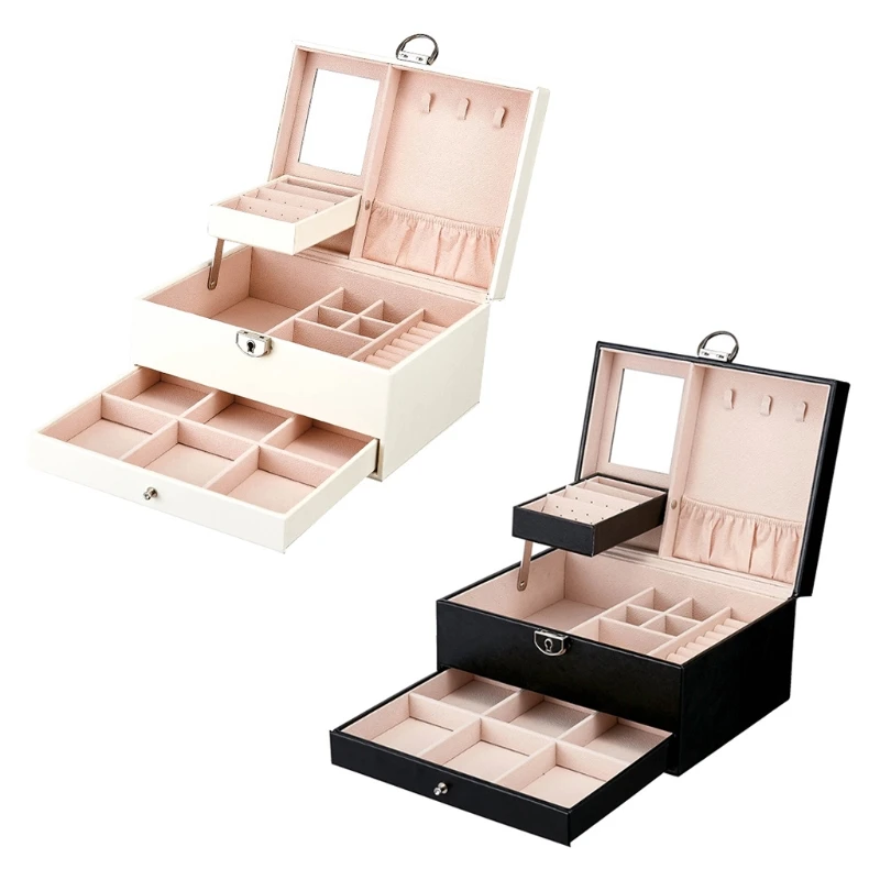 

Large Capacity Jewelry Storage Box Multi Layer for Jewelry Necklace Earring Bracelets Rings Pendants Storage Packaging Organizer