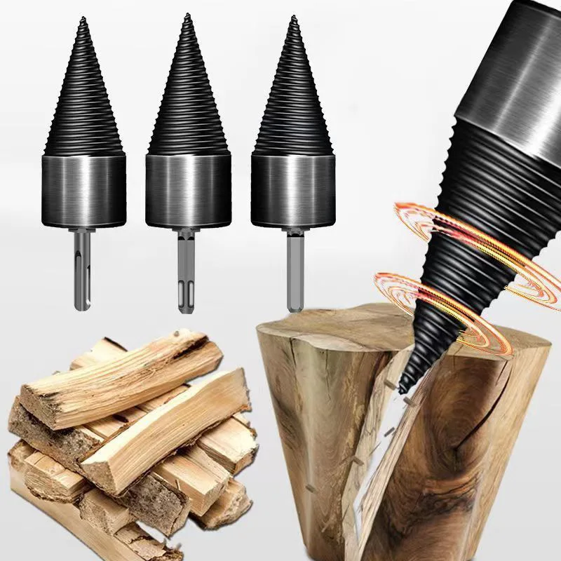 

Cone Breaking Firewood Wood Bit Wood Drill Bit Bits Cutting Splitting Cutting Tool Rural Drill Household Electric Fire