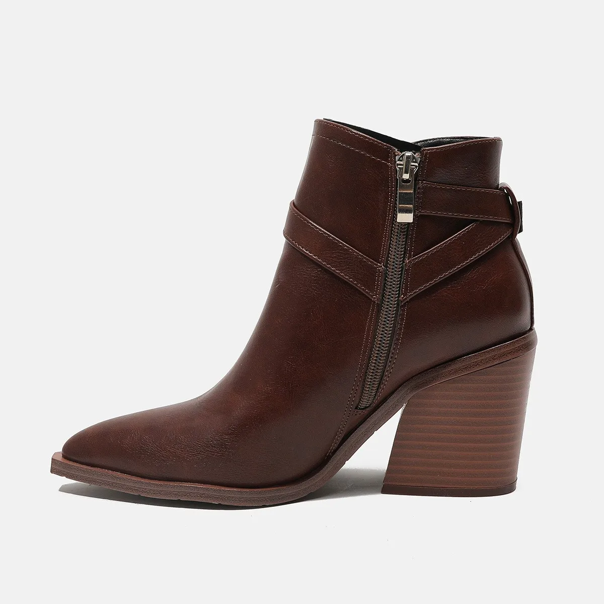 

Women Boots 2023 Autumn Black Slip On Chelsea Boots Woman Fashion Ankle Boots Pu Chunky Heels Platform Ladies Shoes Footwear