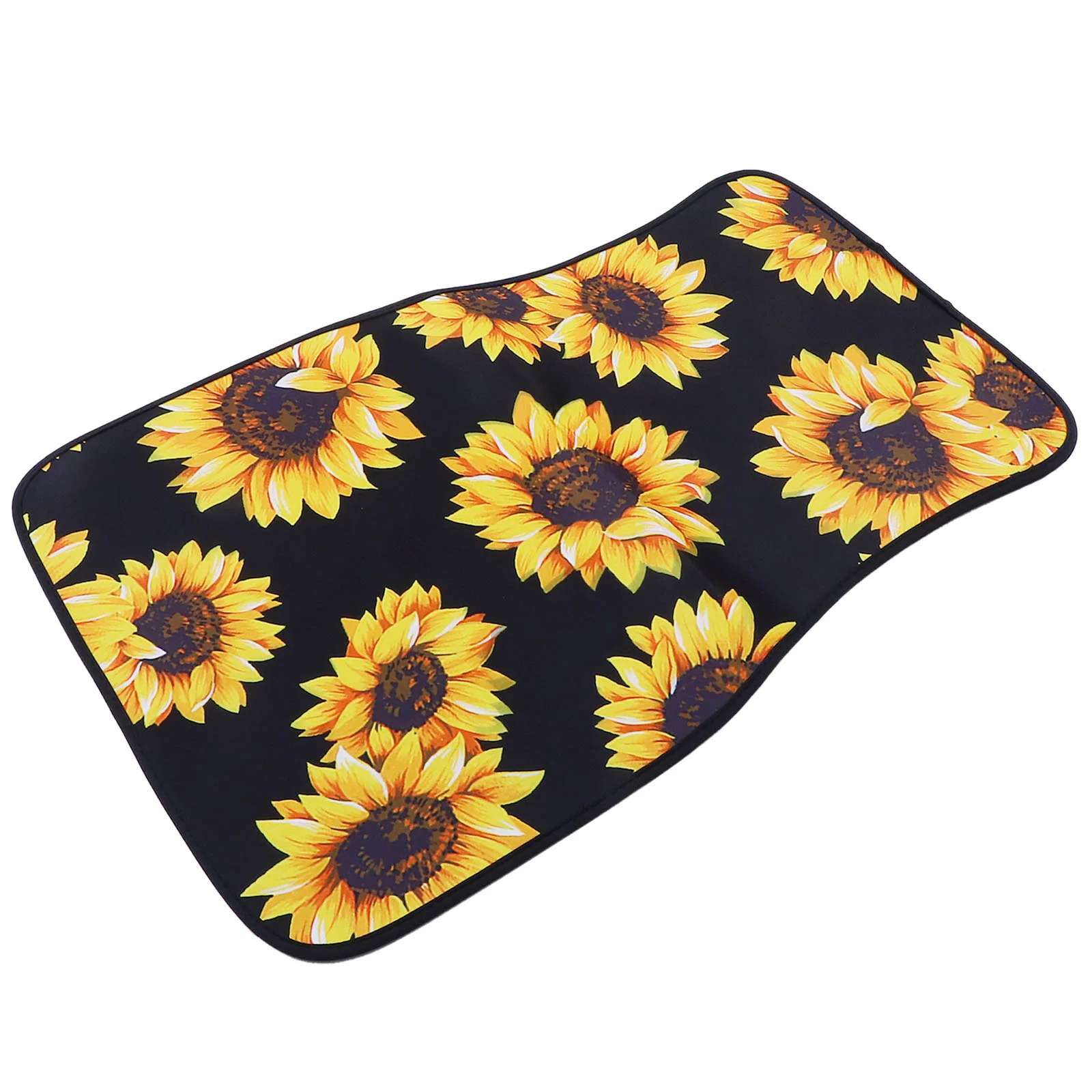 

Floor Car Mats Mat Foot Auto Carpet Universal Automotive Vehicle Interior Liners Trucks Accessory Anti Truck Sunflowers Print