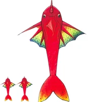 free shipping large fish kite for adults flying line outdoor toys 3d kite cartoon kite ripstop
