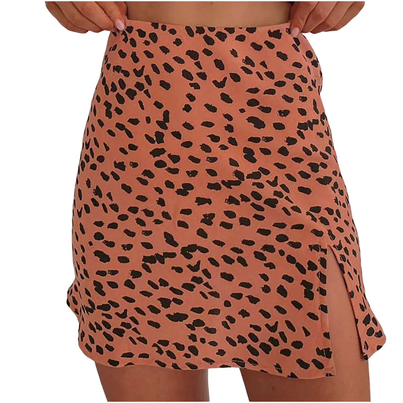 

Slimming Casual Print Fashion SKirt Women A-Line Slitting Short Skirt Mini skirt harajuku