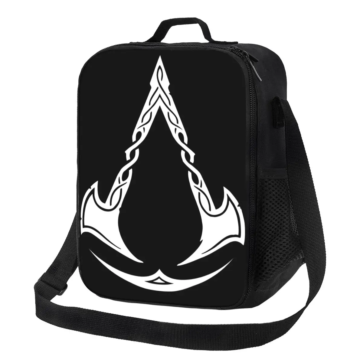 

Custom Assassinss Creed Valhalla Lunch Bag Women Cooler Thermal Insulated Lunch Boxes for Student School