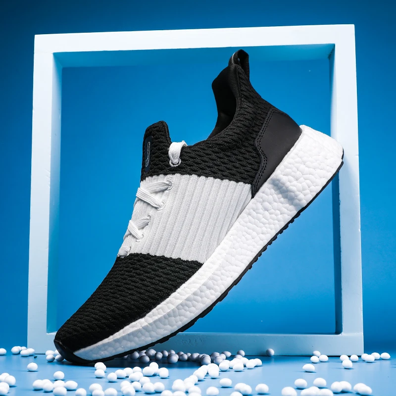 2023 Men sport Running Shoes soft sole Breathable Spring air mesh Popcorn sole Sock Women's Sport shoes tenis masculino