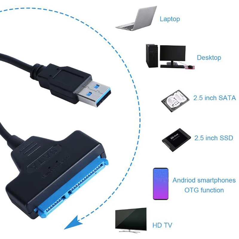 

1 шт., адаптер SATA к USB 3,0, 22 Pin