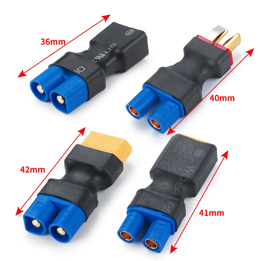 Фото Адаптер AXSPEED EC3-XT60 T Deans, гнездовые и мужские разъемы, Банановый штекер, запчасти для управления батареей Lipo RC DIY №3