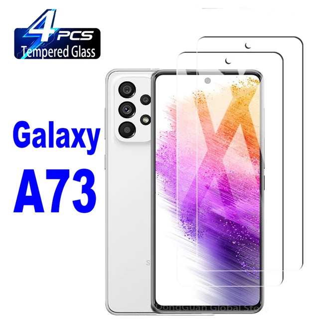 2/4Pcs Tempered Glass For Samsung Galaxy A73 5G Screen Protector Glass Film 1