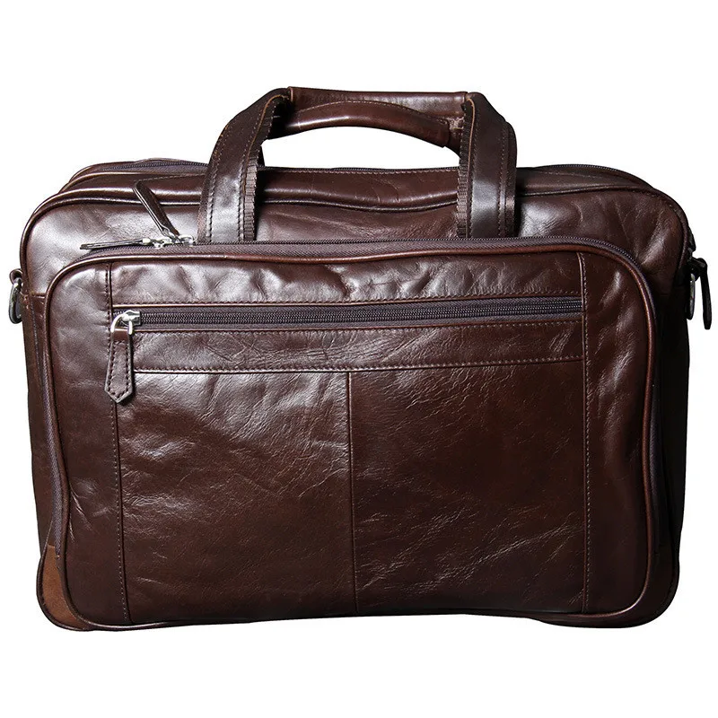 

Handbag Men Laptop Bag Male Retro Leather Shoulder Messenger Bag Large Capacity Travel Bag First Layer Cowhide Casual Business