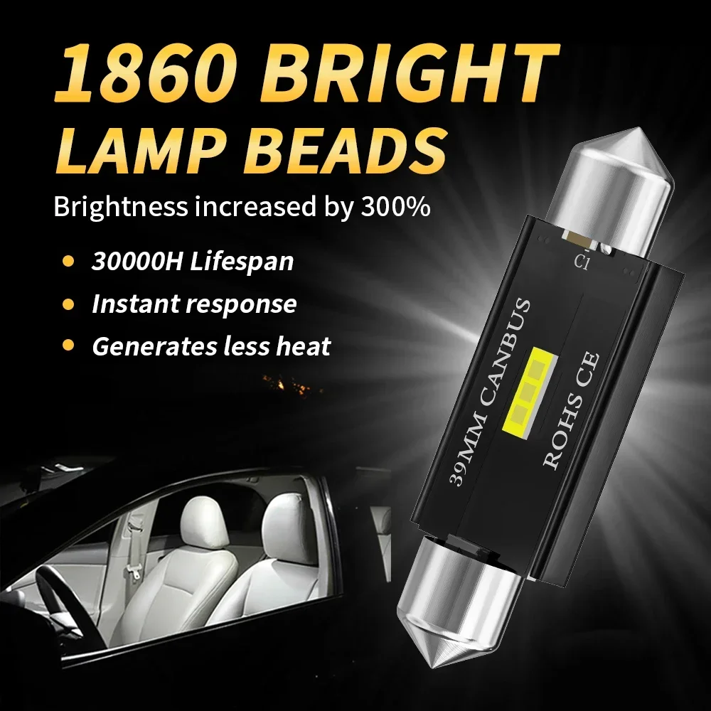 2x C5W LED CSP 1860 Сигнальная лампа Canbus Лампа 31 мм 36 39 41 Фестонный светильник C10W