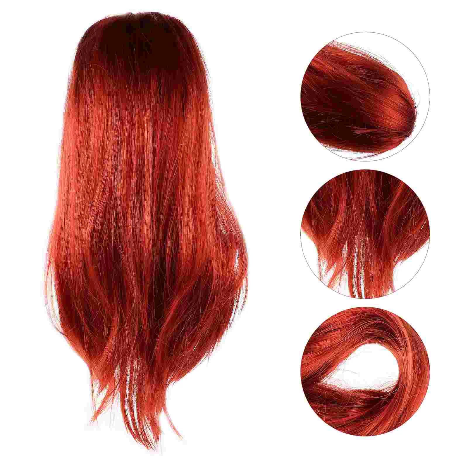

Accessories Punk Clothes Hairpiece Joystick Rocker Long Straight Silk Costume Man Halloween Party