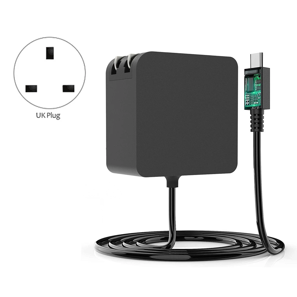 

For Steam Deck Charger Wall Adapter 45W Power PD Protocol Support Screen Mirroring for N Switch Game Console(UK Plug)