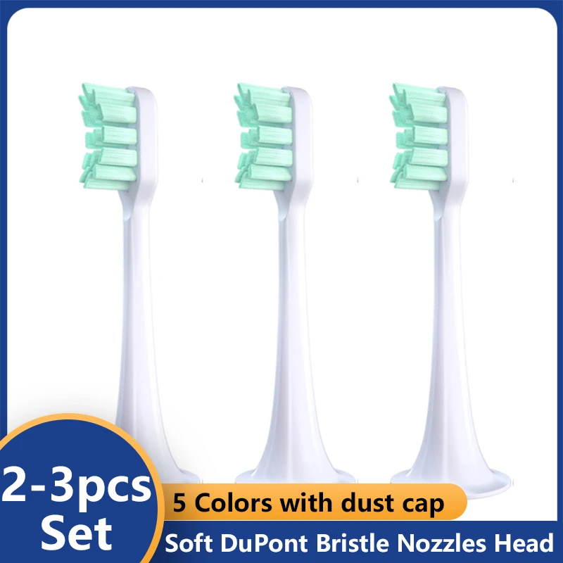 

2-3Pcs Replacement for Xiaomi Mijia T300/T500 Toothbrush Heads Electric Toothbrush Heads Protect Soft DuPont Nozzles Bristle