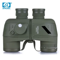 apexel hd 10x50 high power binoculars with rangefinder compass for hunting boating bird watching nitrogen floating waterproof