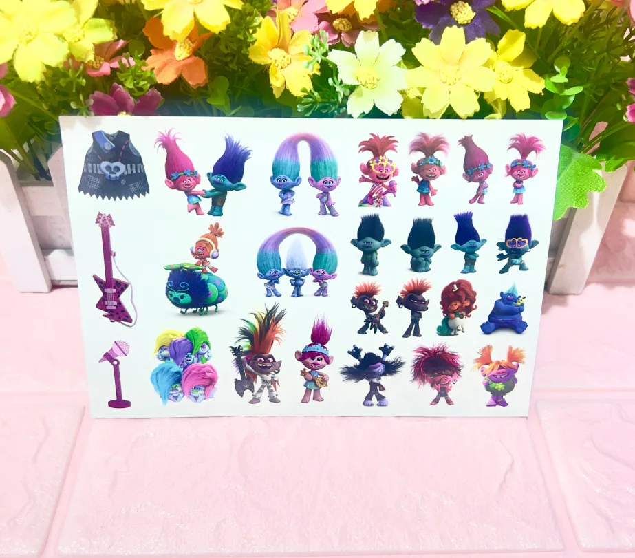 Тема троллей оригинальные тату-наклейки случайные 1 шт. экшн-фигурки мультфильм
