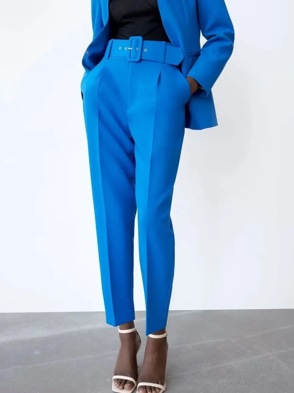 

Женские Длинные облегающие брюки, облегающий пояс, аксессуары, женские брюки с укороченными брюками разных цветов