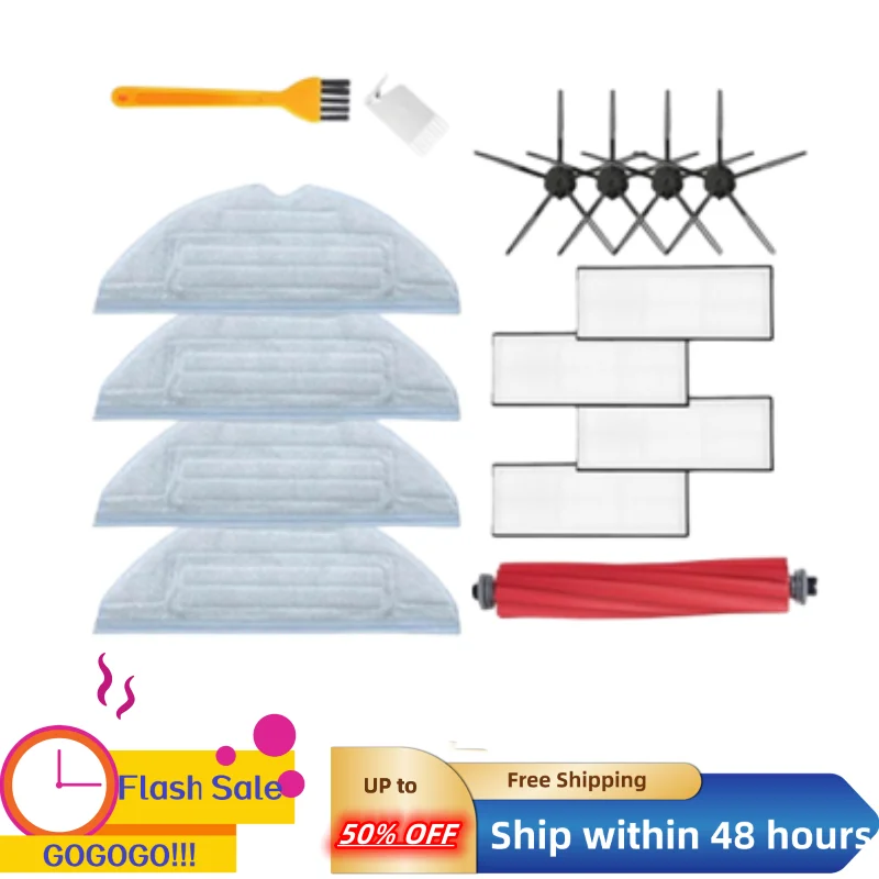 

For Xiaomi Roborock S7 T7S T7PLUS Main Side Brush Mops Cloths HEPA Filter Kit Vacuum Cleaner Spare Parts Accessories