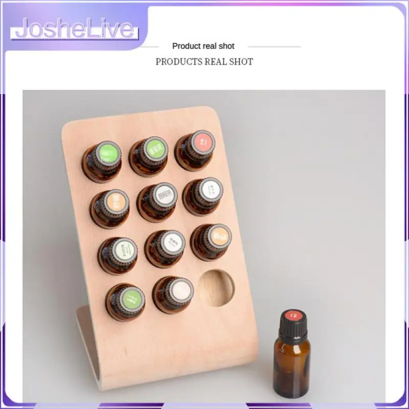 

Log Color Storage Box 12.5*12.5*17cm New Display Shelf Multifunctional Essential Oil Display Stand Kitchen Gadgets 15ml 12 Holes