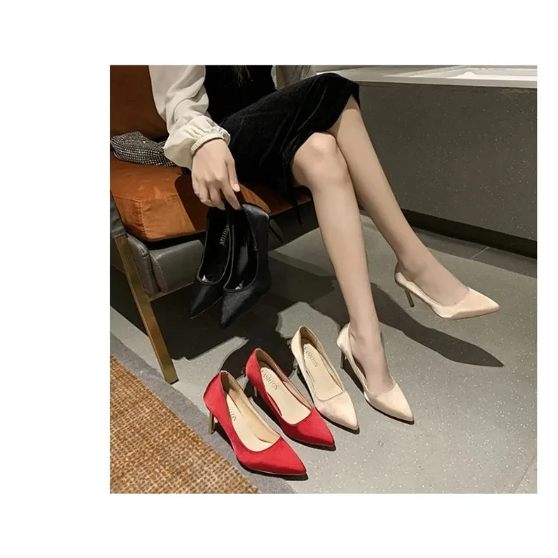 

Pointy Women's Shoes 23 Years New Fine Heel Super High Heel Waterproof Table Fashion Shallow Mouth Single Shoes Heels Women