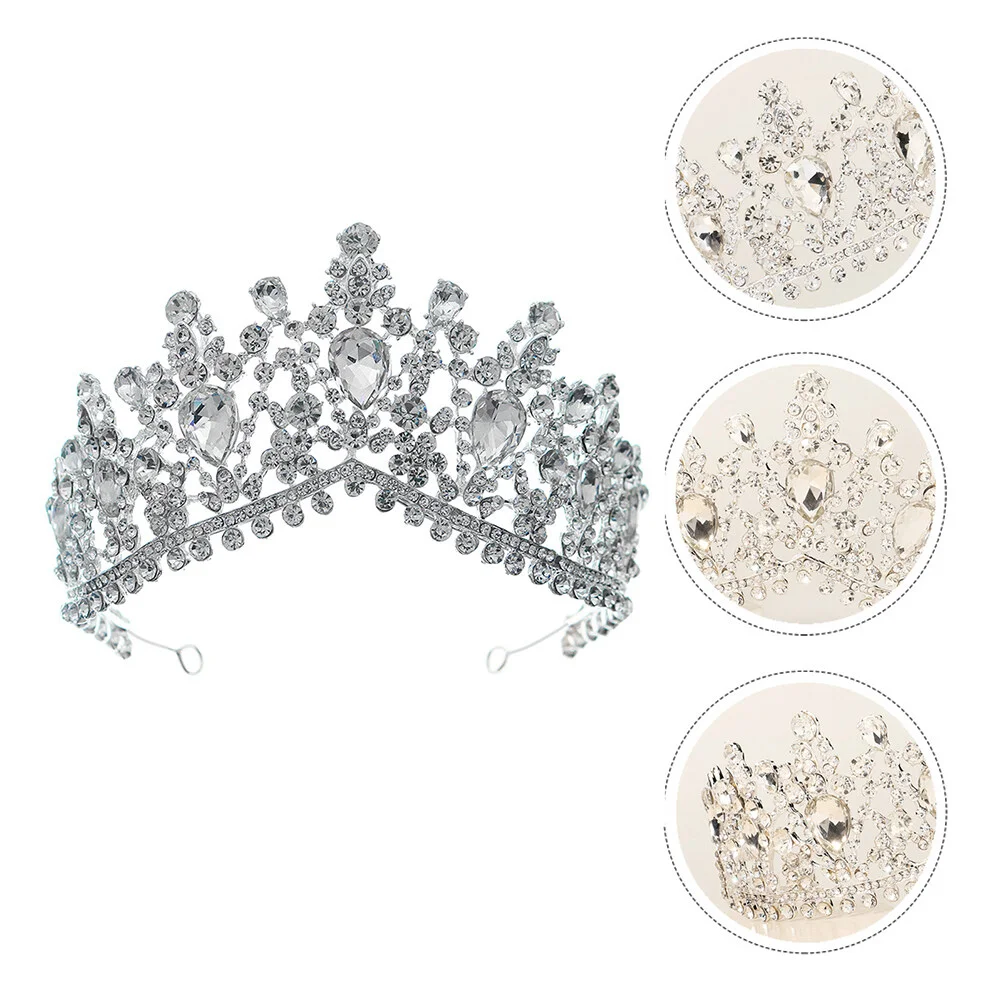 

Bridal Accessories Headband Rhinestone Bridal Crown Headwear Hair Alloy Crown Women Baroque Style Bride Headdress Women's