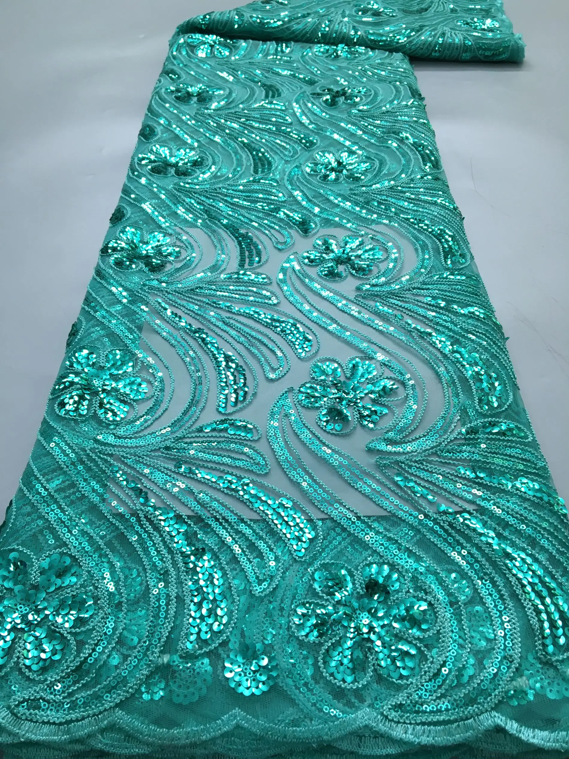 Золотая Французская Сетчатая Тюлевая Ткань 5 Ярдов Роскошное Африканское