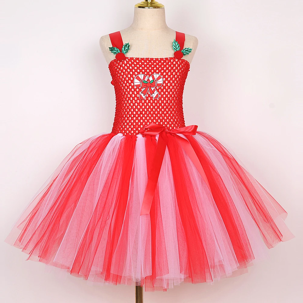 Рождественские костюмы ярких тростей для девочек рождественские праздничные