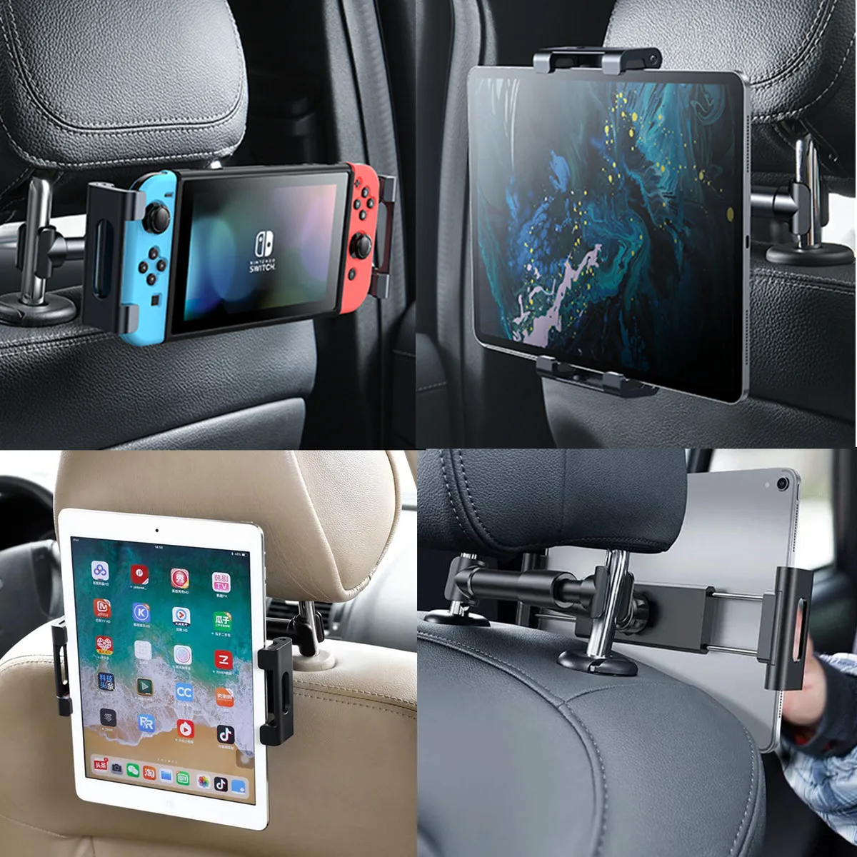 tablet car holder for 4 7 13 in tablet phone holder back seat headrest mounting holder car accessories for ipad pro 12 9 free global shipping