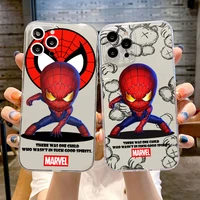 phone case 11 marvel spider man transparent for iphone 13 12 11 pro max 7 8 plus xr xr xs max 6 6s se cover luxury back