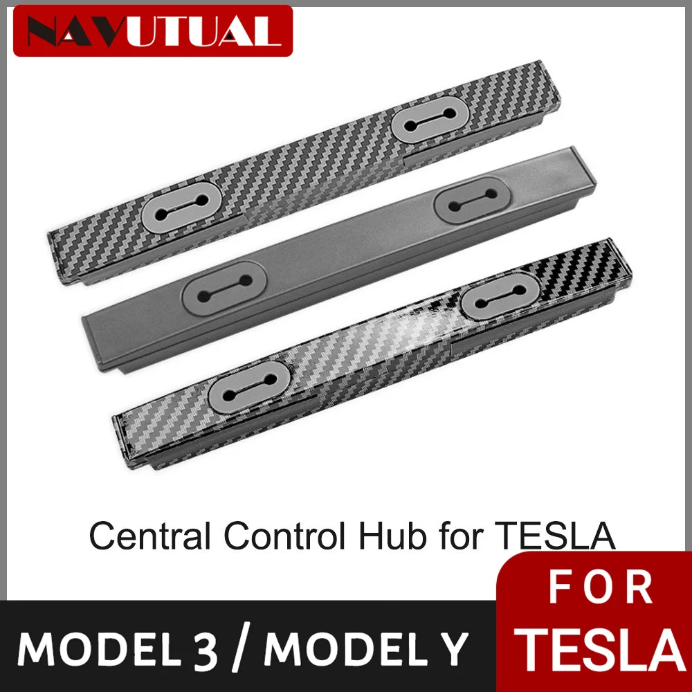 

Центральный контрольный концентратор для Tesla Model 3 Y, хаб для зарядного кабеля, нитка, отверстие для линии передачи данных, USB-концентратор, балка для хранения из углеродного волокна