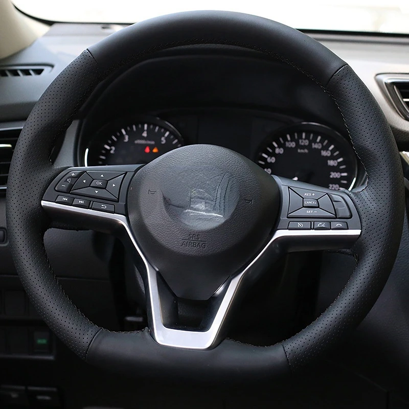 

Подходит для Nissan Sylphy 2020 2021 2022 кожаный чехол рулевого колеса ручной работы