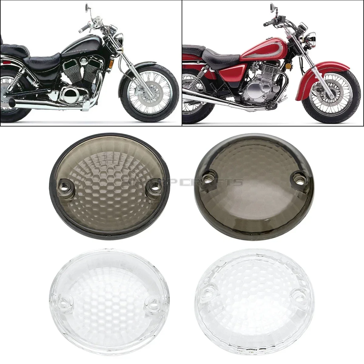 Фото Для мотоциклов Suzuki Intruder VS800, VS1400, GL, VL1500, Marauder 800, VZ800, Savage: крышка линзы указателя поворота (поворотника) №3