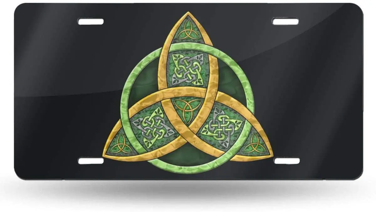TPSXXY-LP Cool Celtic Trinity Knot Новинка автомобиль 6x1 2 алюминиевый передний номерной знак
