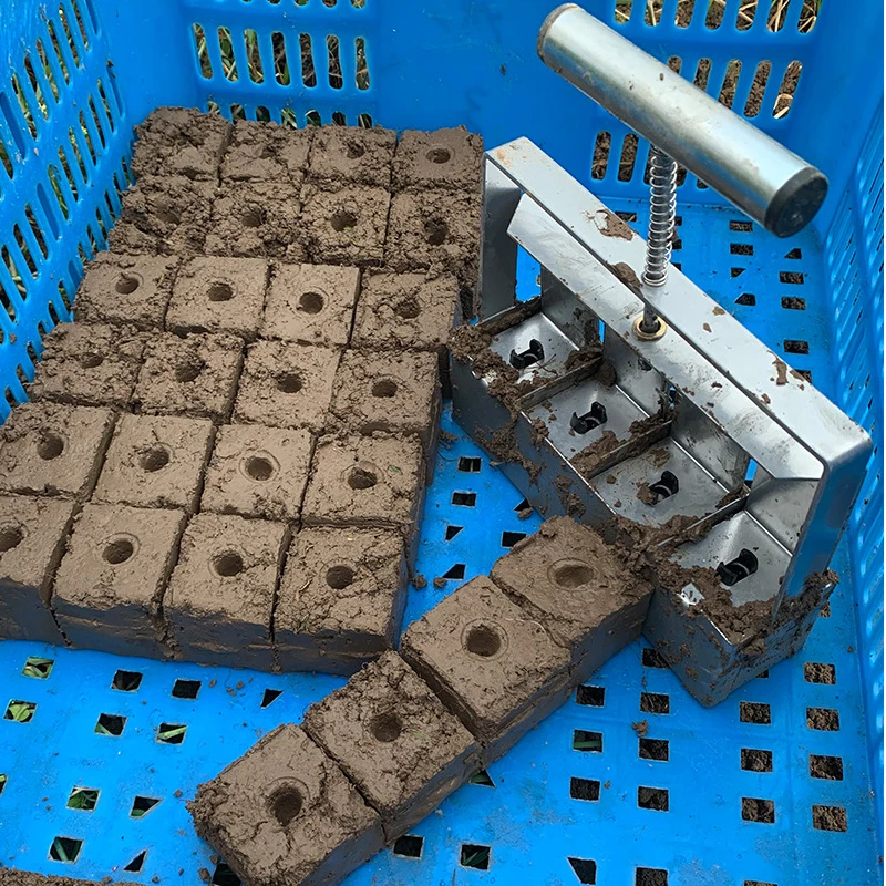 Ручной блокатор почвы 2-дюймовый инструмент для блокировки с Dibbles приготовления