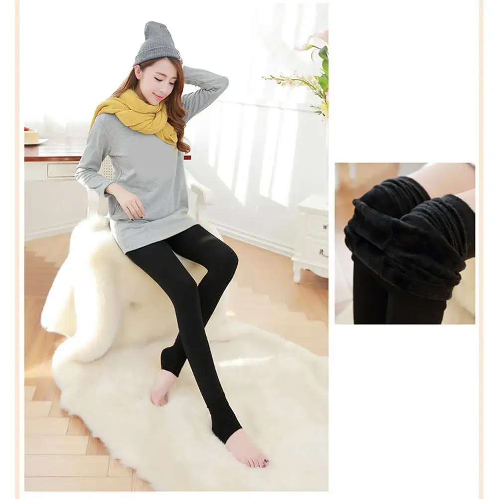 

Trendy Winter Tights Solid Color Open Toe Tummy Control Winter Leggings Flexibility Women Pantyhose for Going Out
